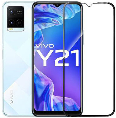 SM Styles Edge To Edge Tempered Glass for Vivo Y21e(Pack of 1)