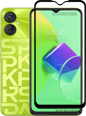 BRENZZ Edge To Edge Tempered Glass for Tecno Spark 9 PRO(Pack of 1)