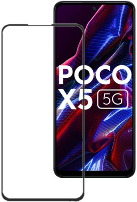 Q Box Edge To Edge Tempered Glass for poco x5(Pack of 1)