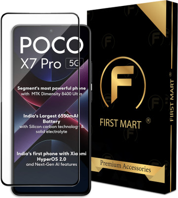 FIRST MART Edge To Edge Tempered Glass for Poco X7 Pro 5G(Pack of 1)