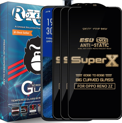 Roxel Edge To Edge Tempered Glass for OPPO Reno 2z(Pack of 3)