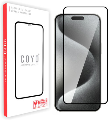 Coyo Edge To Edge Tempered Glass for iPhone 15 Plus, iPhone 15 +, iPhone 16 Plus, iPhone 16 +(Pack of 1)