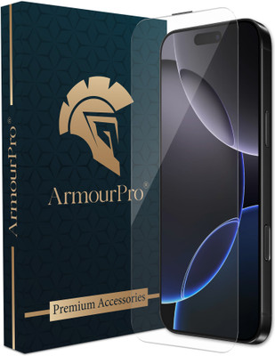 ArmourPro Edge To Edge Tempered Glass for Apple IPhone 16, IPhone 16, iPhone 15, Crystal Clear Glass with Anti Dust Filter(Pack of 1)