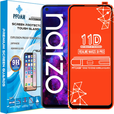 PFOAM Edge To Edge Tempered Glass for REALME NARZO 30 PRO(Pack of 1)