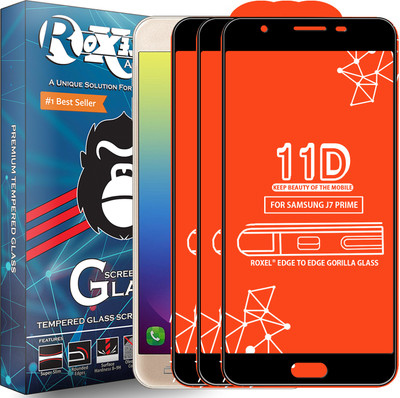Roxel Edge To Edge Tempered Glass for Samsung Galaxy J7 Prime(Pack of 3)