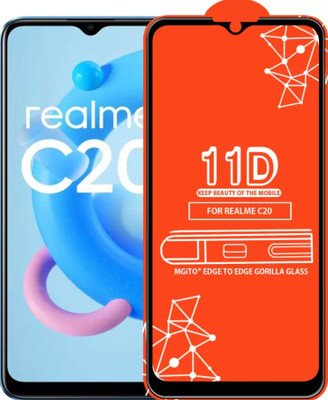 FlipSmartGuard Edge To Edge Tempered Glass for Realme C20(Pack of 1)