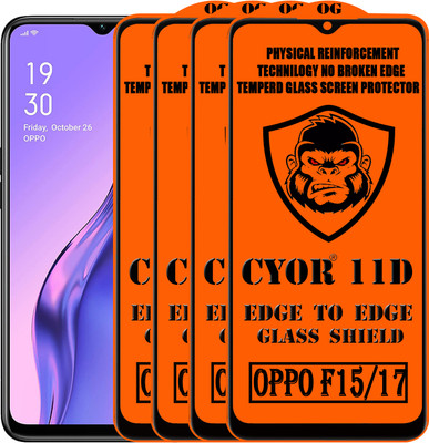 CYOR Edge To Edge Tempered Glass for OPPO F15(Pack of 4)