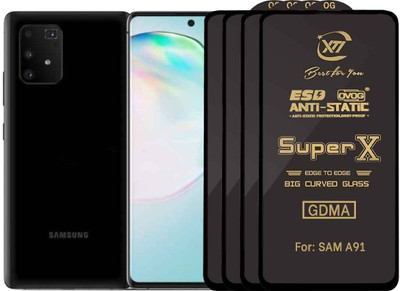 GDMA Edge To Edge Tempered Glass for SAMSUNG A91(Pack of 4)