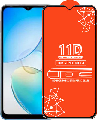 Roxel Edge To Edge Tempered Glass for Infinix Hot 12I(Pack of 1)