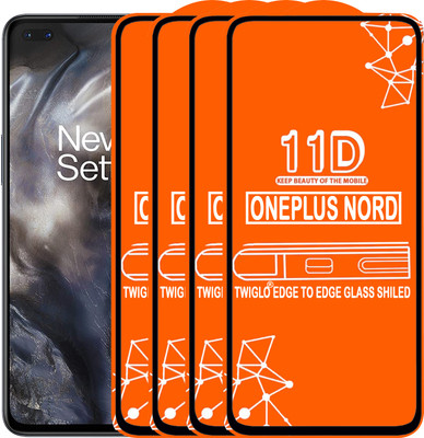 TWIGLO Edge To Edge Tempered Glass for ONEPLUS NORD(Pack of 4)
