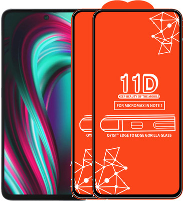 Qyist Edge To Edge Tempered Glass for MICROMAX IN NOTE 1(Pack of 2)