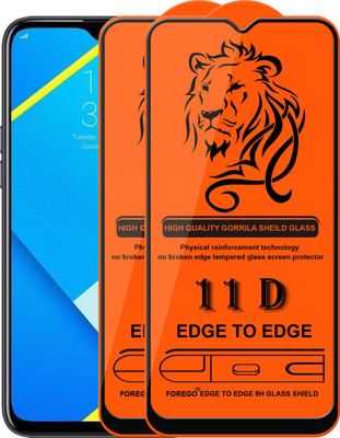 Forego Edge To Edge Tempered Glass for Oppo A15(Pack of 2)
