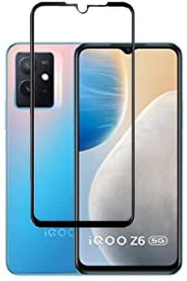 HIE POWER Edge To Edge Tempered Glass for iQOO Z6 5G-[Full Glue 9H](Pack of 1)