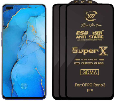 GDMA Edge To Edge Tempered Glass for OPPO Reno3 Pro(Pack of 3)