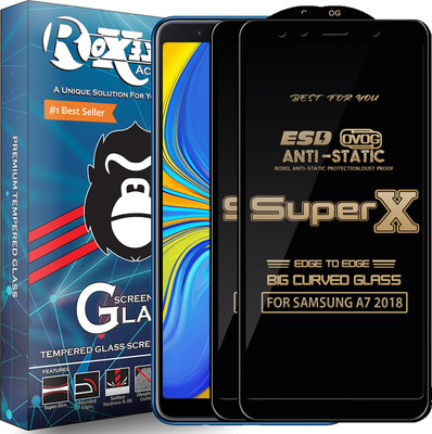 Roxel Edge To Edge Tempered Glass for SAMSUNG A7 2018(Pack of 2)