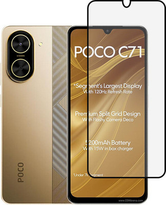 NEXZONE Edge To Edge Tempered Glass for POCO C71, REDMI A5(Pack of 1)