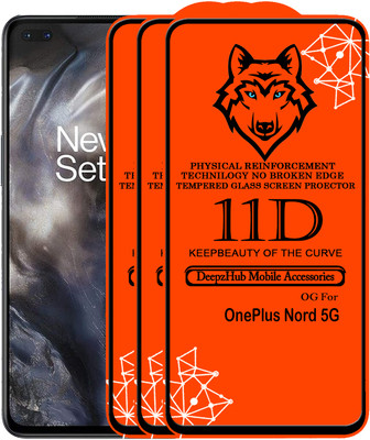 CRodible Edge To Edge Tempered Glass for OnePlus Nord 5G(Pack of 3)