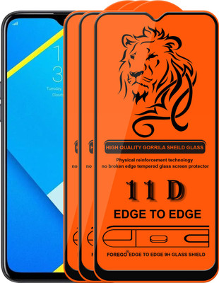 Forego Edge To Edge Tempered Glass for Oppo A15(Pack of 3)