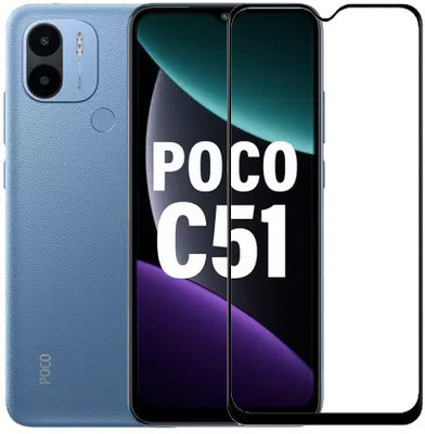 AARERED Edge To Edge Tempered Glass for POCO C51, Poco C51(Pack of 1)