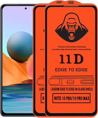 Laxdom Edge To Edge Tempered Glass for REDMI NOTE 10 PRO MAX(Pack of 2)