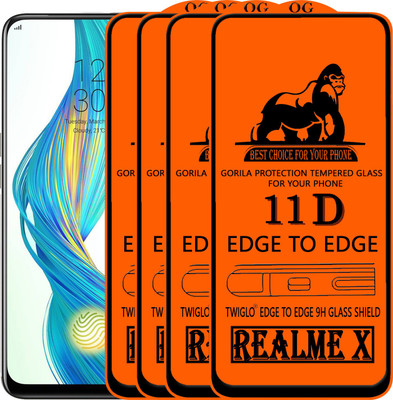 11D Edge To Edge Tempered Glass for Realme X(Pack of 2)
