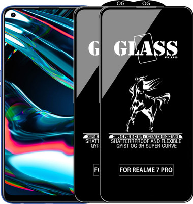 Qyist Edge To Edge Tempered Glass for REALME 7 PRO(Pack of 2)