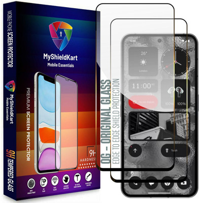 MyShieldKart Edge To Edge Tempered Glass for Nothing Phone 2 (6.7 Inch)**DuraGlass**Millitary Grade-Anti Explosion-Tempered Glass/Full Screen Coverage-Edge to Edge/9H Hardness/With Easy Installation Kit(Pack of 2)