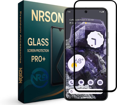 NRSON Edge To Edge Tempered Glass for Google Pixel 8A 5G, (6.1 Inch), with Easy Self Installation Kit(Pack of 1)