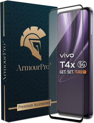 ArmourPro Edge To Edge Tempered Glass for Vivo T4x 5G, Vivo T4x(Pack of 1)