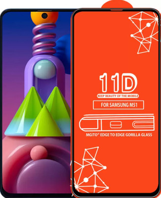 FlipSmartGuard Edge To Edge Tempered Glass for Samsung Galaxy M51(Pack of 1)