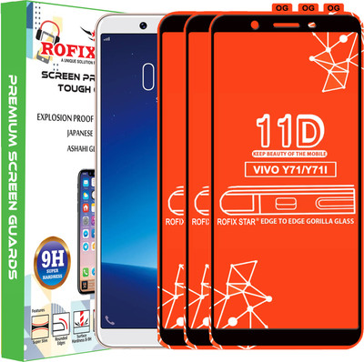 Rofix star Edge To Edge Tempered Glass for VIVO Y71(Pack of 3)