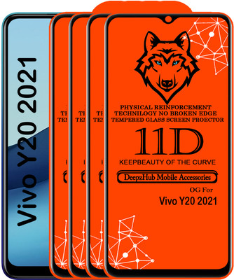 CRodible Edge To Edge Tempered Glass for vivo Y20A 202(Pack of 4)