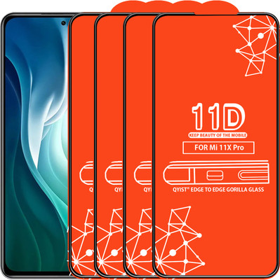 Qyist Edge To Edge Tempered Glass for Mi 11X Pro 5G(Pack of 4)