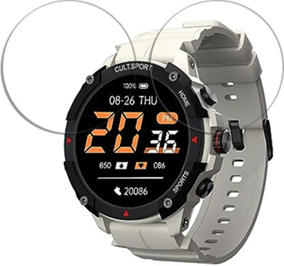 SOMTONE Edge To Edge Tempered Glass for Cultsport Ranger XR 1.43 inch SMARTWATCH SCREEN GUARD(Pack of 2)