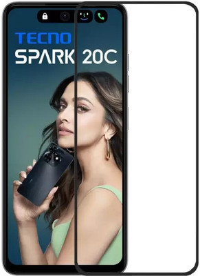 VISHRN CASES Edge To Edge Tempered Glass for Tecno Spark 20C(Pack of 1)