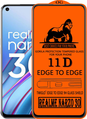 TWIGLO Edge To Edge Tempered Glass for REALME NARZO 30(Pack of 1)