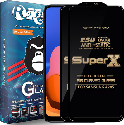 Roxel Edge To Edge Tempered Glass for SAMSUNG A20S(Pack of 2)