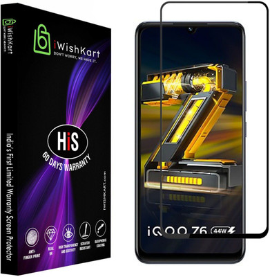 iWishKart Edge To Edge Tempered Glass for IQOO Z6 44W, IQOO Z6 44W 5G(Pack of 1)