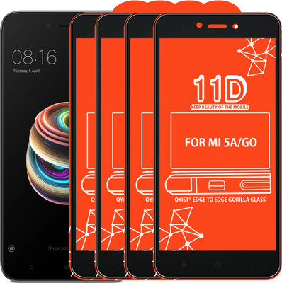 Qyist Edge To Edge Tempered Glass for FOR REDMI 5A, REDMI GO(Pack of 4)