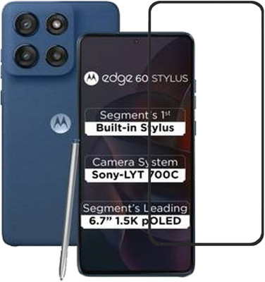 BRENZZ Edge To Edge Tempered Glass for MOTOROLA Edge 60 Stylus, Motorola Edge 60 Stylus(Pack of 1)