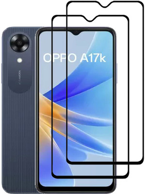 SNMART Edge To Edge Tempered Glass for OPPO A17K(Pack of 2)