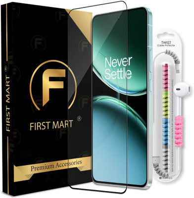 FIRST MART Edge To Edge Tempered Glass for OnePlus Nord 4 5G, OnePlus Nord 4, Nord 4 5G, OG Tempered Glass with Cable Protector(Pack of 1)