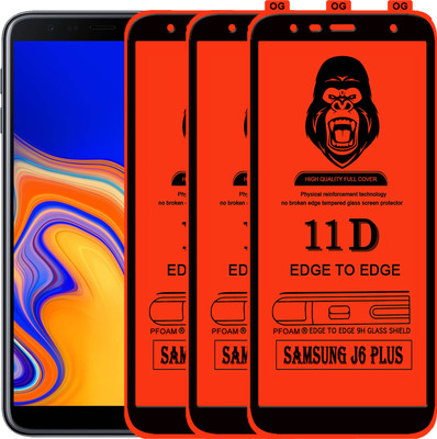 Laxdom Edge To Edge Tempered Glass for SAMSUNG J6 PLUS(Pack of 3)