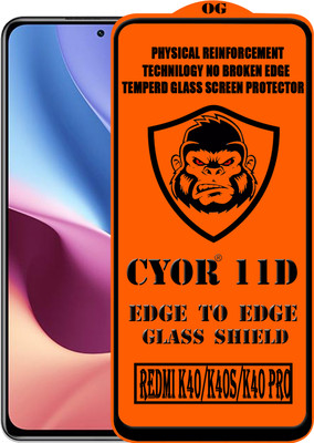 CYOR Edge To Edge Tempered Glass for REDMI K40 PRO(Pack of 1)