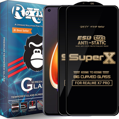 Roxel Edge To Edge Tempered Glass for REALME X7 PRO(Pack of 2)