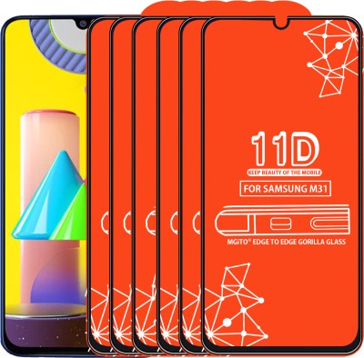 MGito Edge To Edge Tempered Glass for Samsung Galaxy M31(Pack of 6)