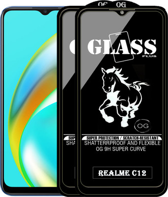 Rofix star Edge To Edge Tempered Glass for REALME C12(Pack of 2)