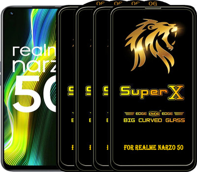 PFOAM Edge To Edge Tempered Glass for REALME NARZO 50(Pack of 4)