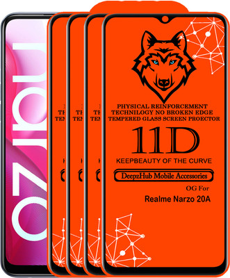 DeepzHub Edge To Edge Tempered Glass for Realme Narzo 20A(Pack of 4)