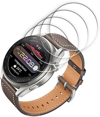 SOMTONE Edge To Edge Tempered Glass for Huawei Watch 3 Pro SMARTWATCH SCREEN GUARD(Pack of 4)
